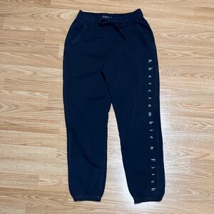 Abercrombie & Fitch Navy Joggers with Logo